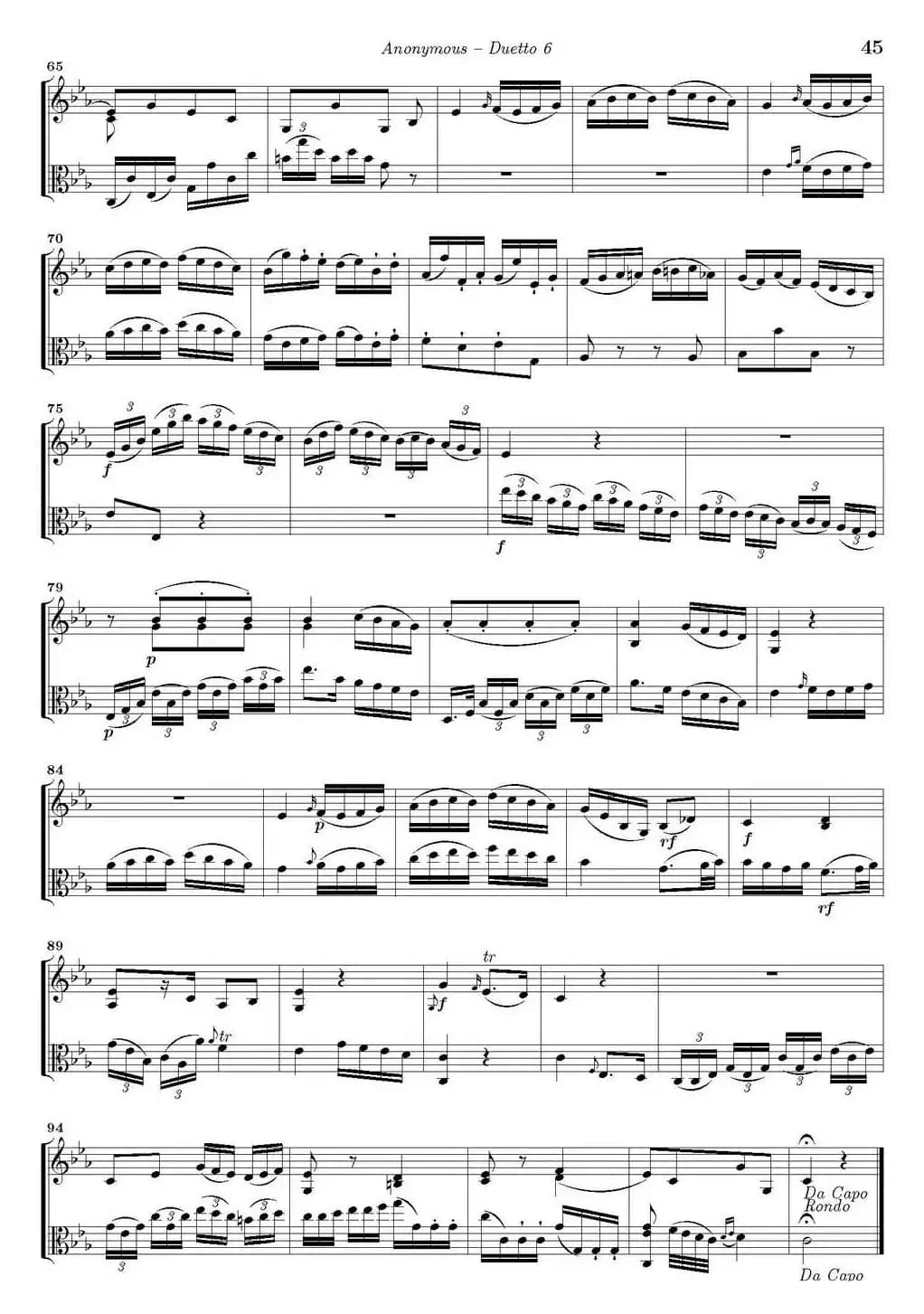 Duetto 6（小提琴+中提琴）