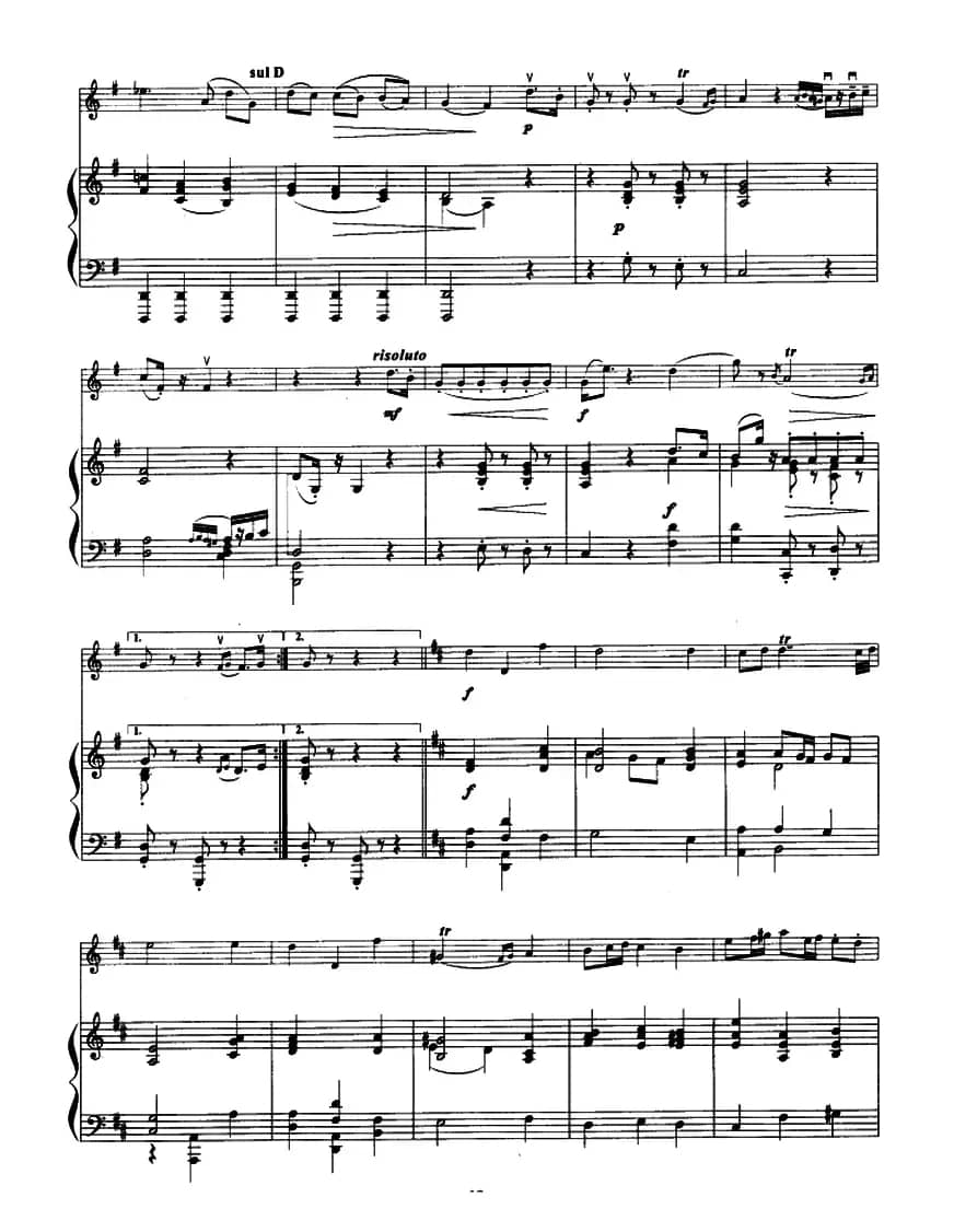 普契尼风格小步舞曲（小提琴+钢琴伴奏）