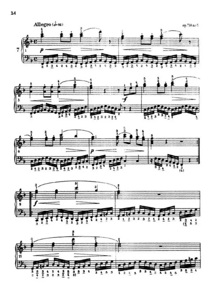 《车尔尼手风琴练习曲集》第Ⅲ册（P1—25）