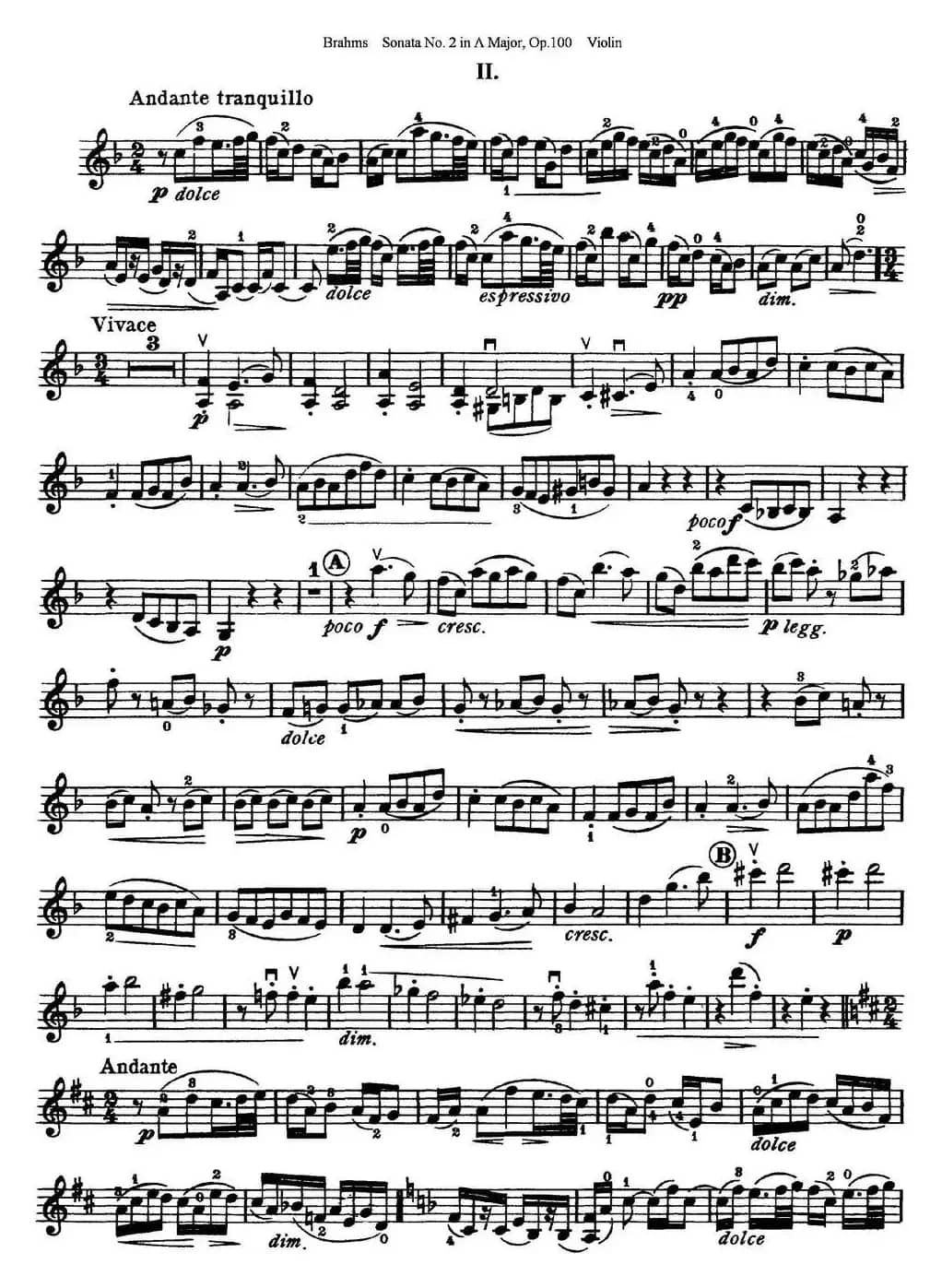 Violin Sonata No.2 in A Major Op.100