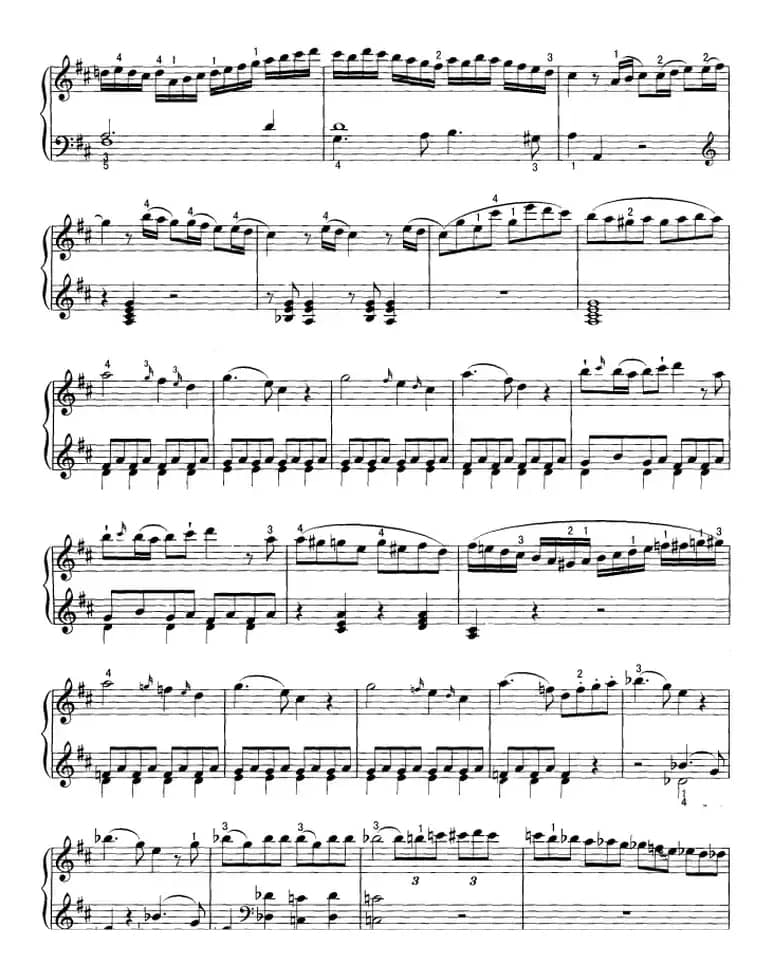 不可不弹的世界钢琴名曲：回旋曲（D大调）