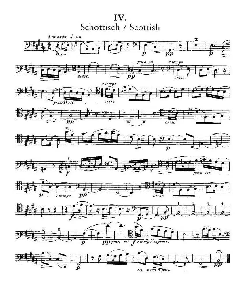 马克斯·布鲁赫 Op70 4首（大提琴）