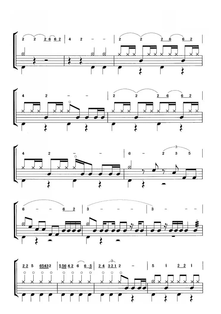 红色摇滚（鼓谱）