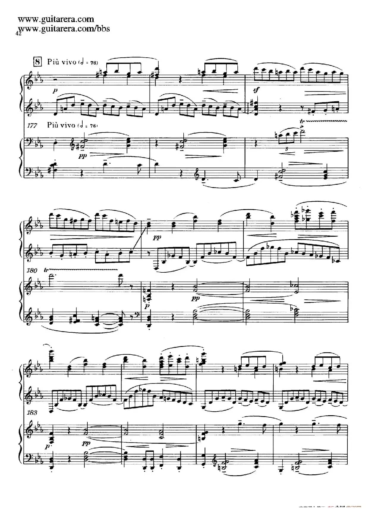 c小调第二钢琴协奏曲 Op.18（双钢琴·第一乐章）