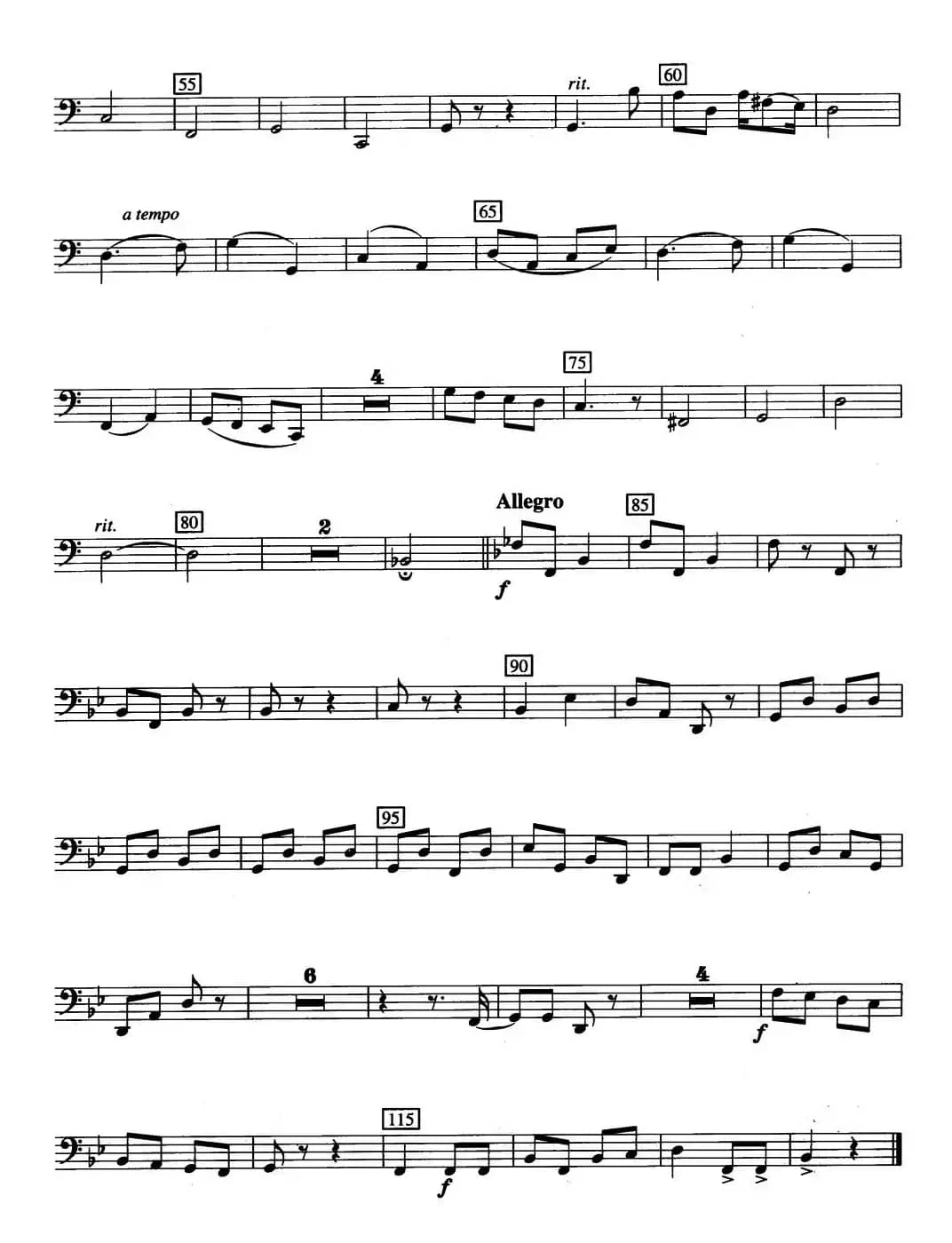 山东秧歌（五重奏大号分谱）