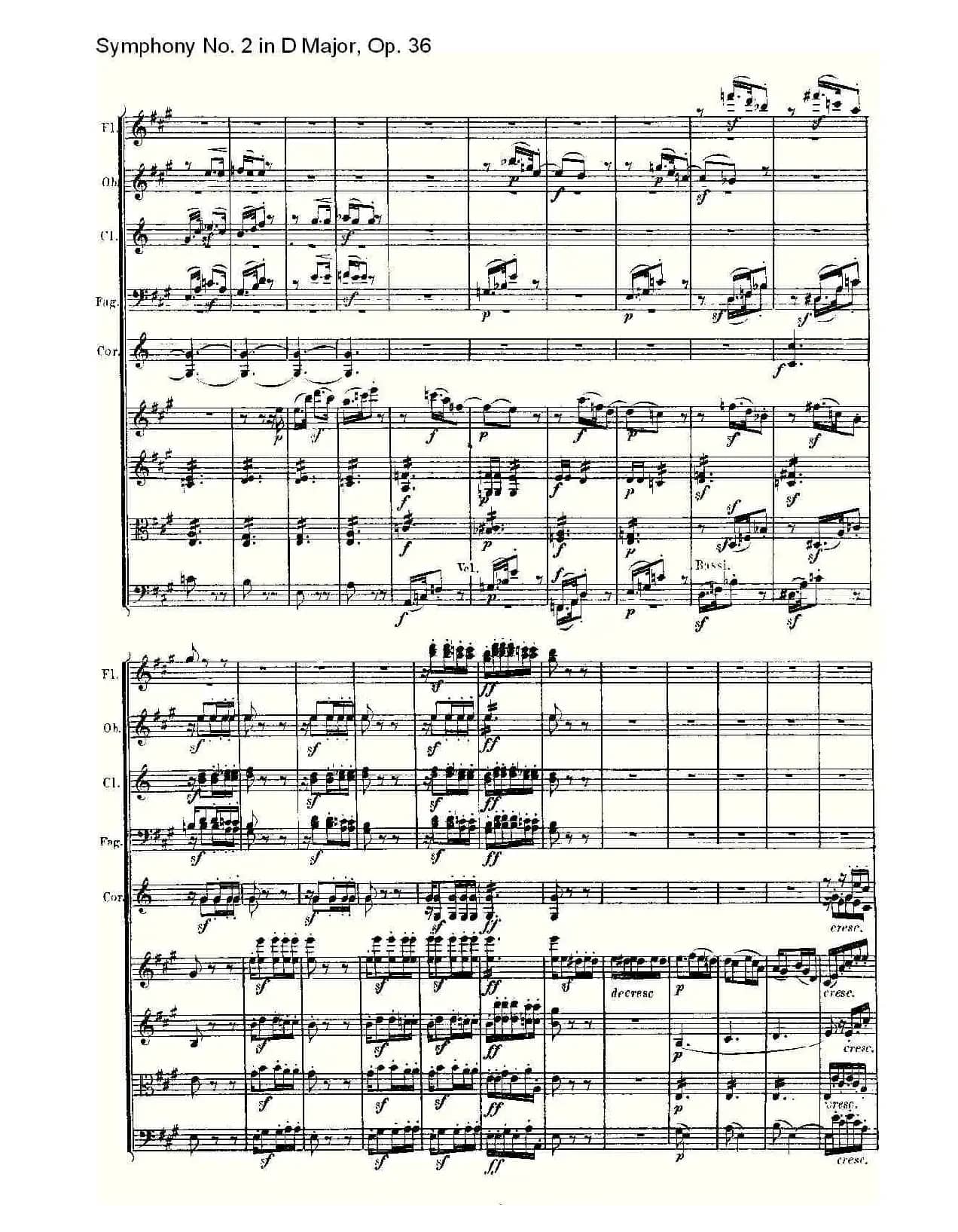 D大调第二交响曲 Op.36 第二乐章