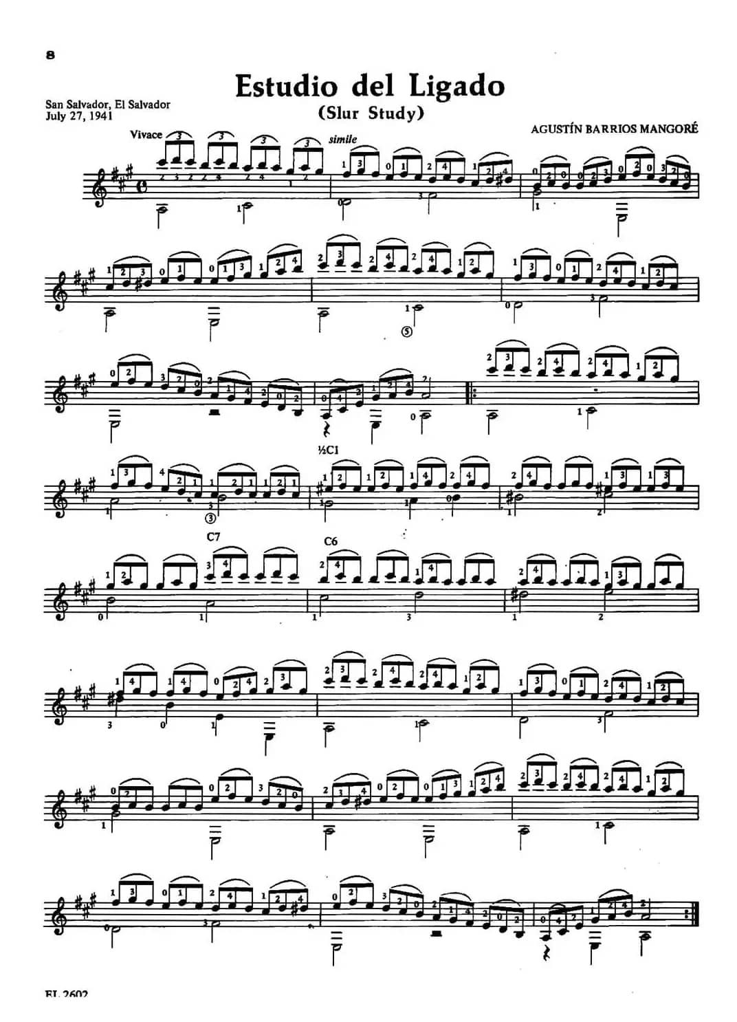 Estudio del Ligado(古典吉他)