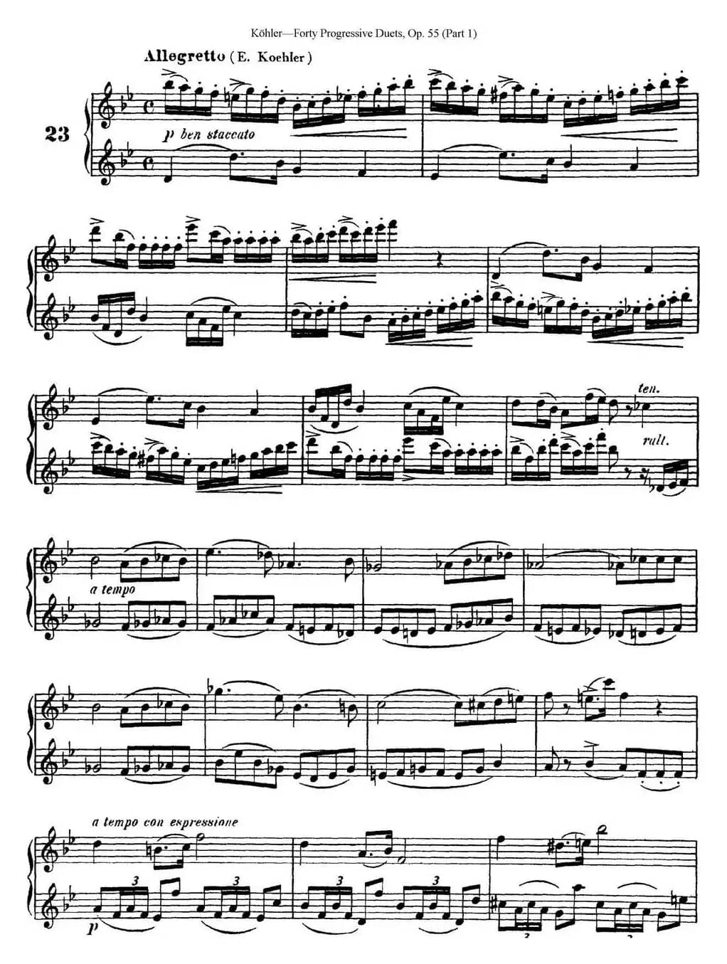 柯勒40首长笛提高练习曲OP.55（NO.23）