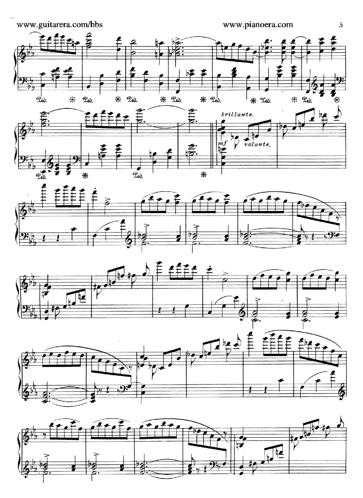 Valse Brillante in A Flat Major（降A大调华丽圆舞曲）