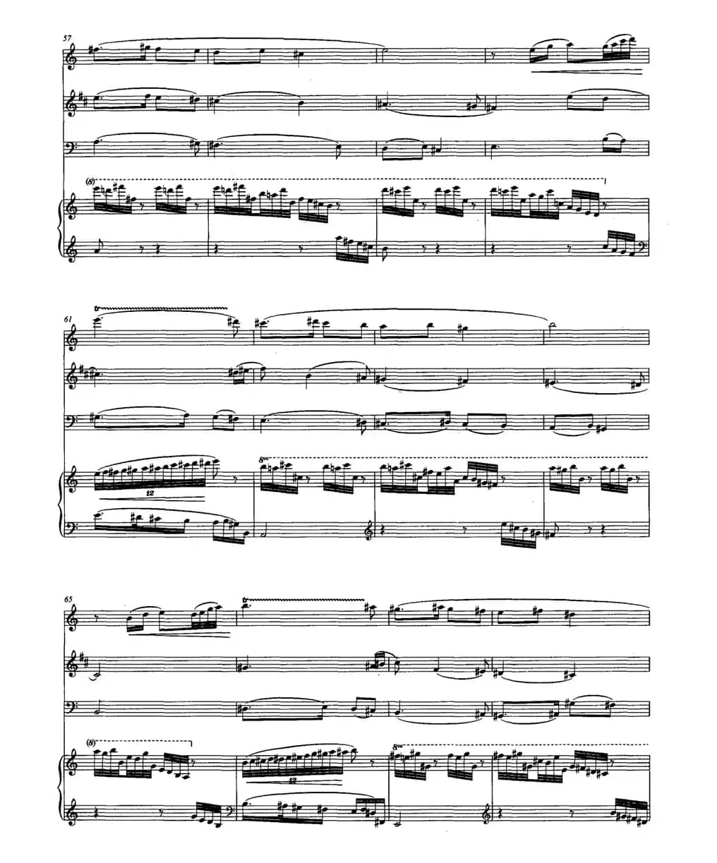 雨打芭蕉（长笛+单簧管+大提琴+钢琴）