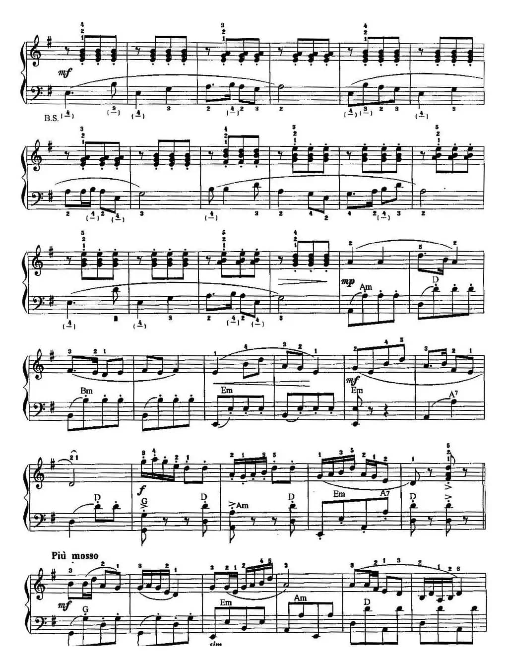 中国民歌手风琴曲集：57、采花茶舞曲