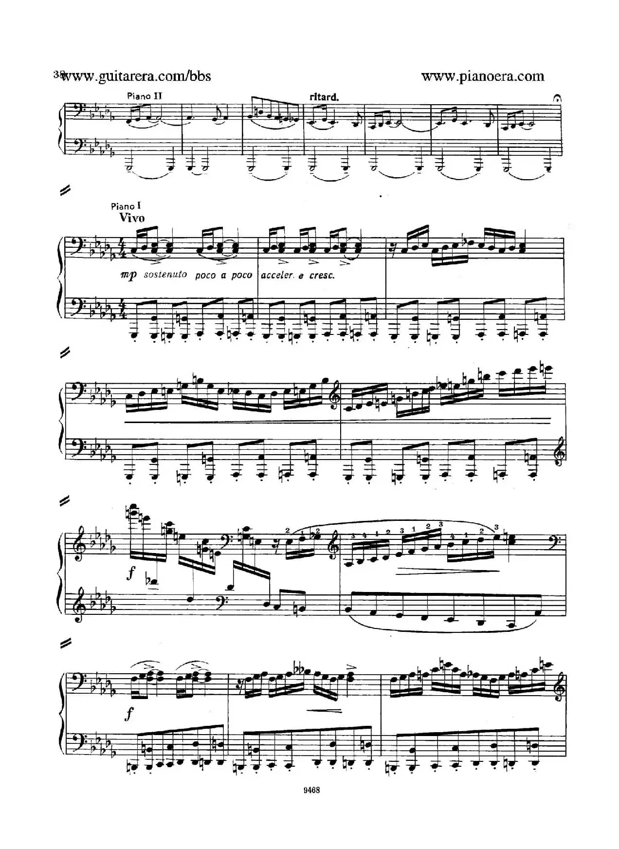 Piano Concerto in D-flat Major Op.37（降D大调钢琴协奏曲·Ⅰ·双钢琴）