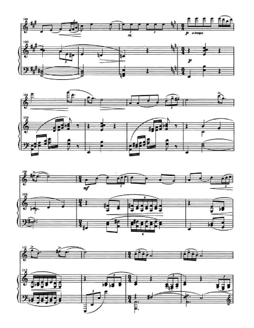 春天舞曲（小提琴+钢琴伴奏）