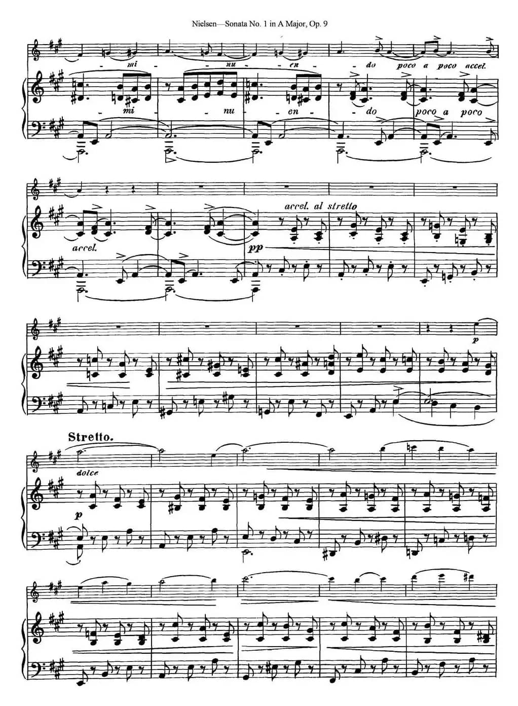 Violin Sonata No.1 in A Major Op.9（小提琴+钢琴伴奏）