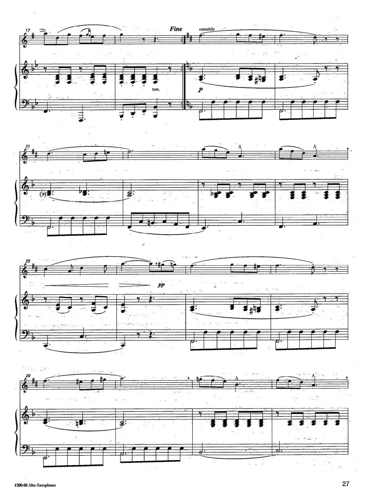 Allegro brillante（中音萨克所+钢琴伴奏）