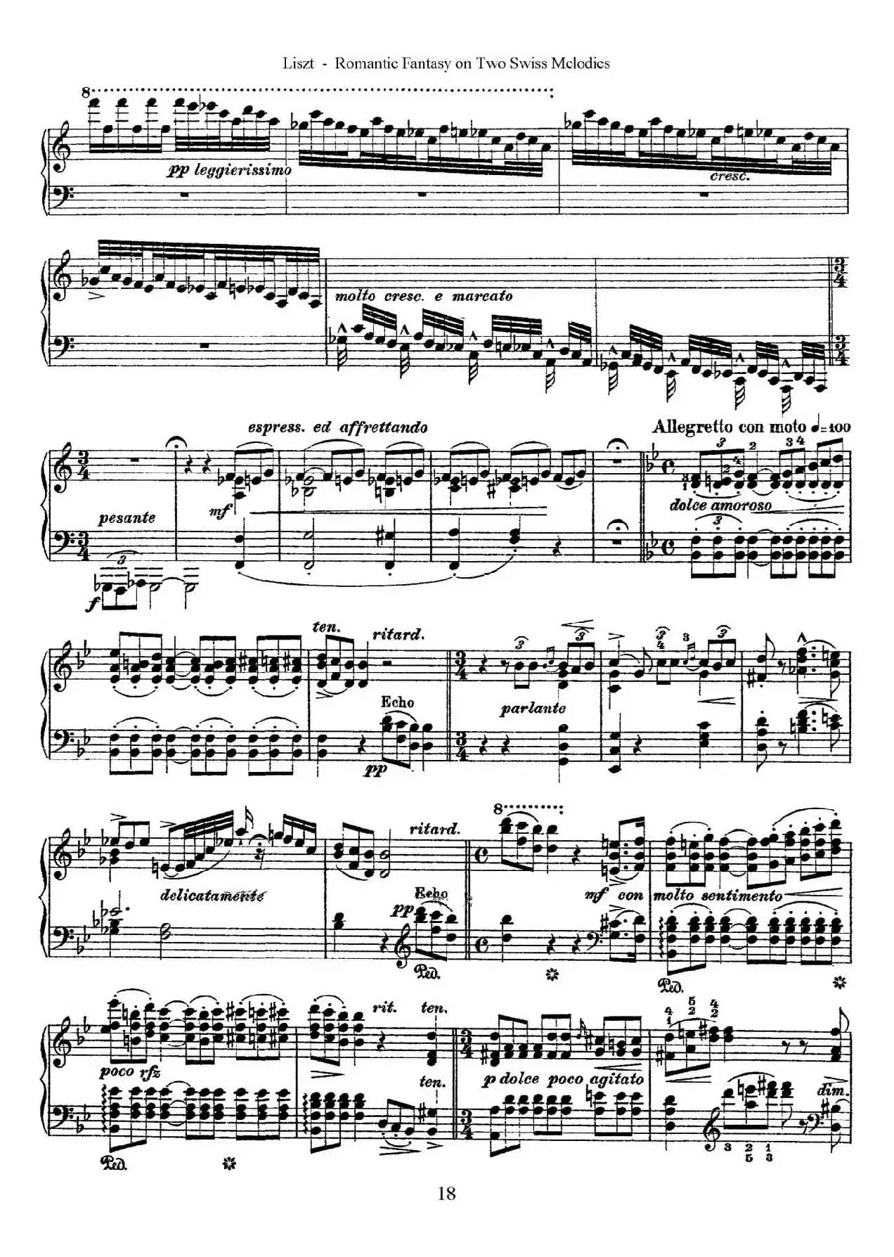 Romantic Fantasy on 2 Swiss Melodies Op.5（浪漫幻想曲）