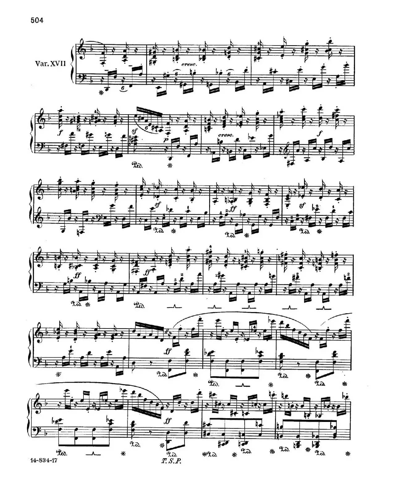 Variations Serieuses Op.54（d小调庄严变奏曲）