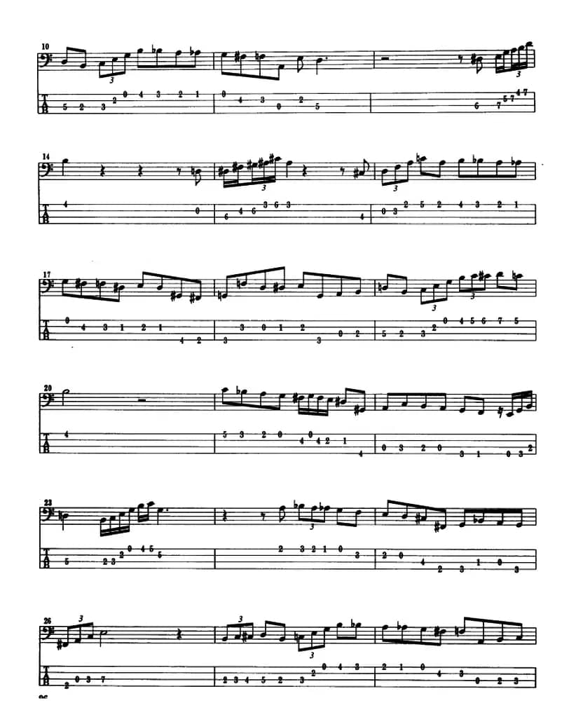 电贝司专业等级第六级(三、自选曲目)