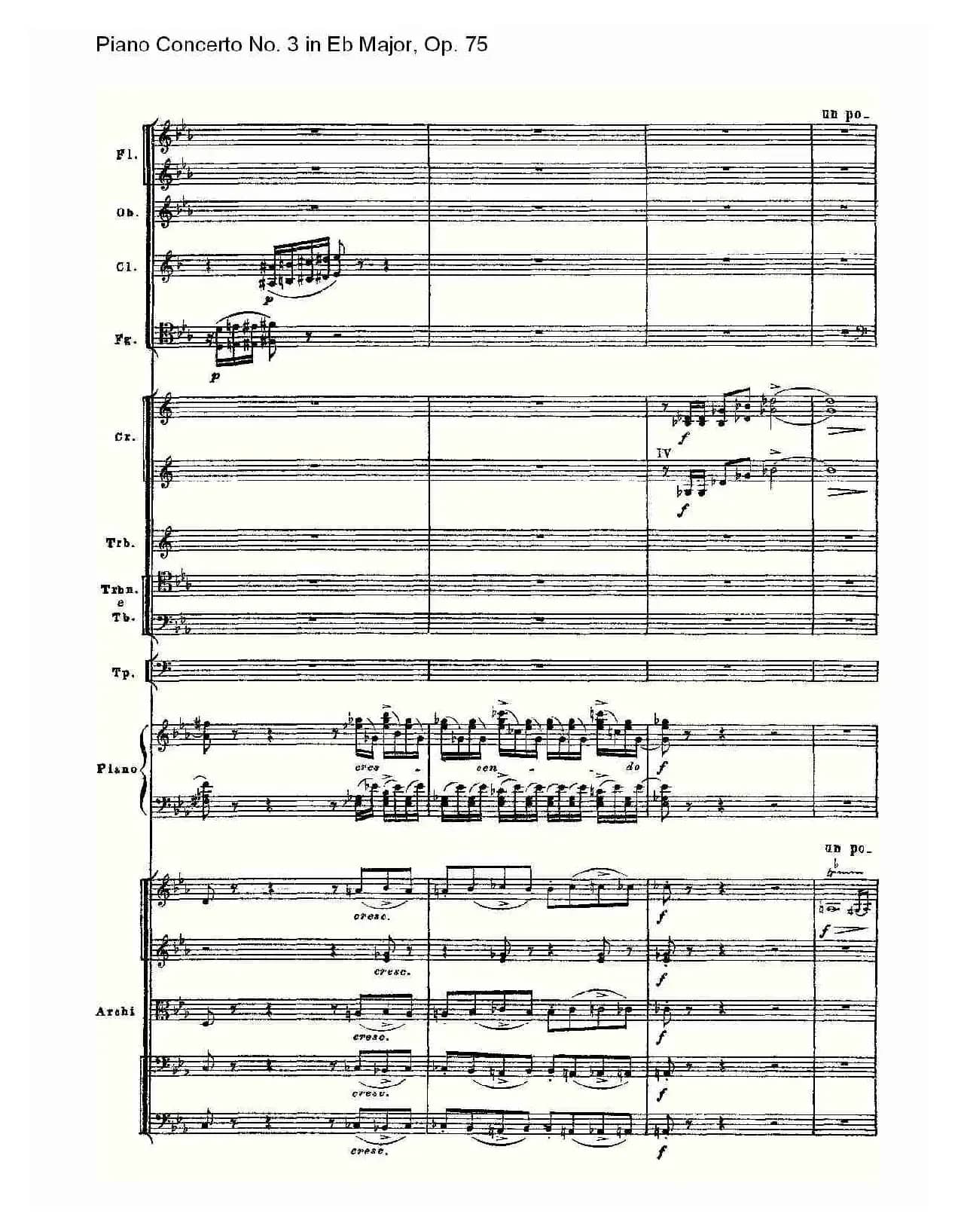 Piano Concerto No.3 in Eb Major, Op.75（Eb大调第三钢琴协奏）