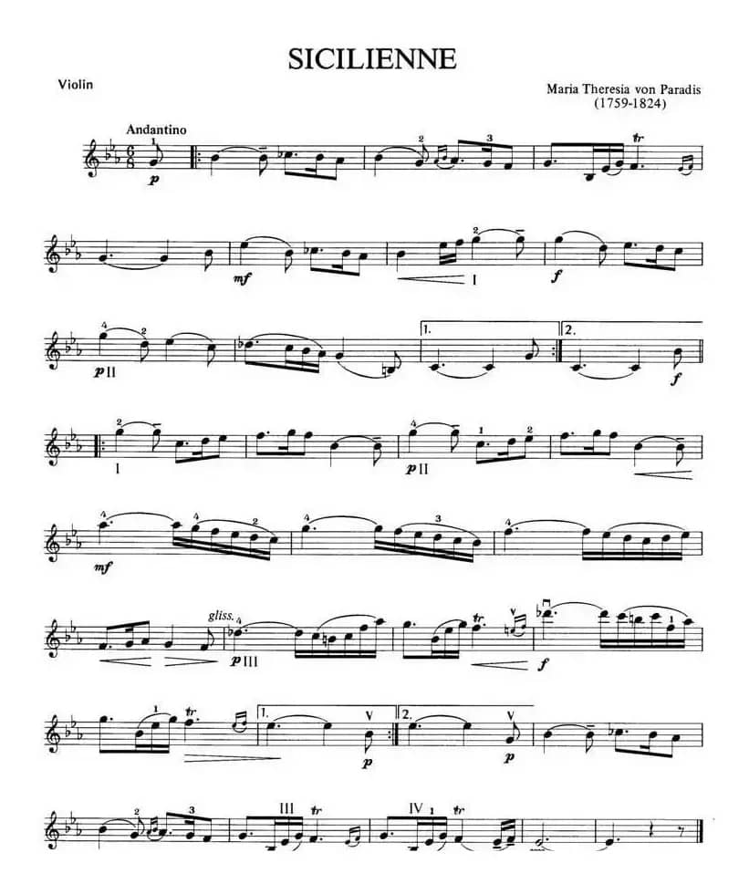 SICILIENNE（西西里舞曲、帕拉迪斯 作曲版）