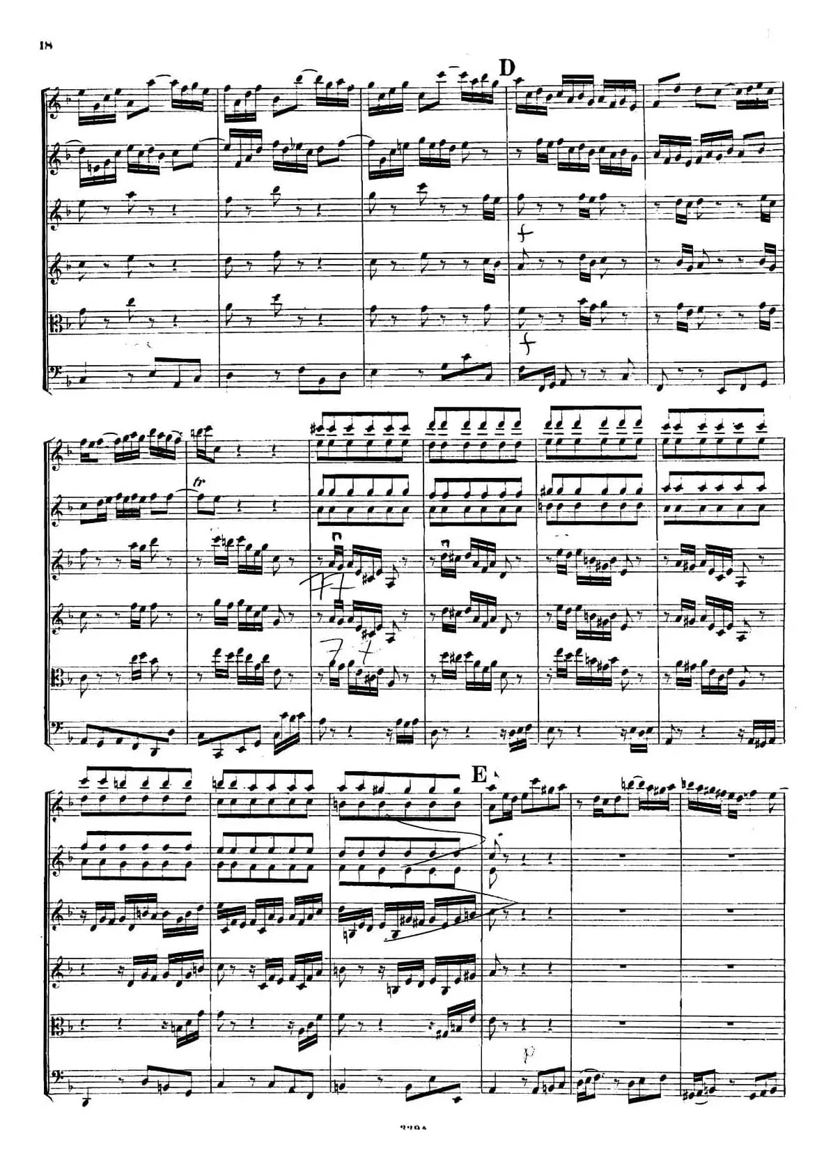 CONCERTO A DUE VIOLINI.（巴赫D小调二重协奏曲总谱）