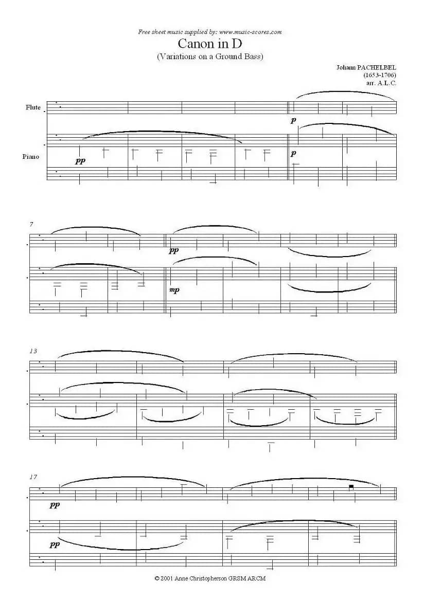 Canon in D（长笛+钢琴）