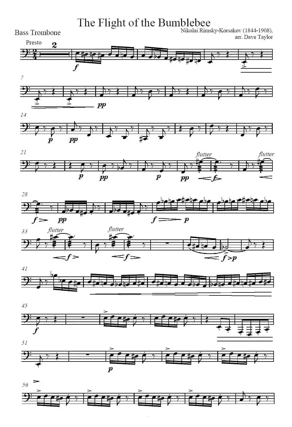 The Flight of the BumBlebee（低音长号）