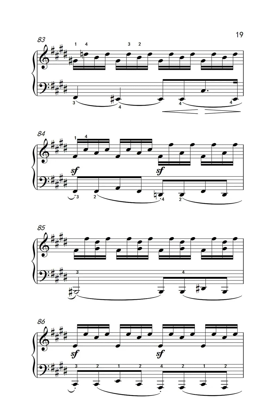 第十四号钢琴奏鸣曲（月光） 激动的急板