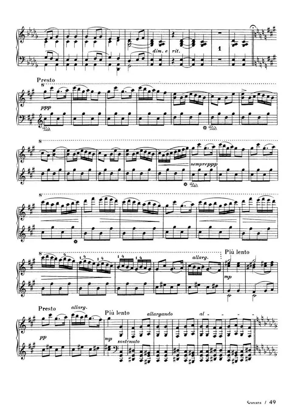 Piano Sonata in F Maj Op·12（F大调钢琴奏鸣曲·第二乐章）