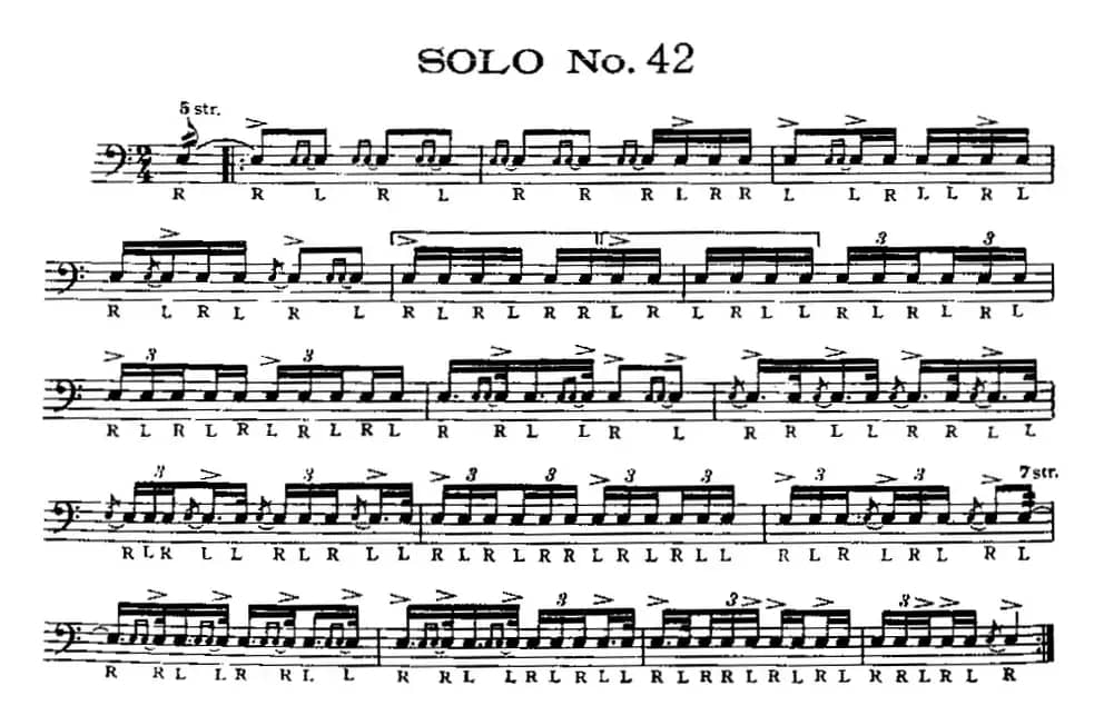 美国军鼓 SOLO No.41-45（爵士鼓谱）