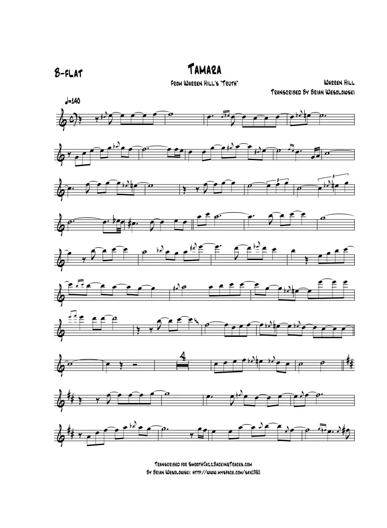 Tamara（次中音萨克斯）