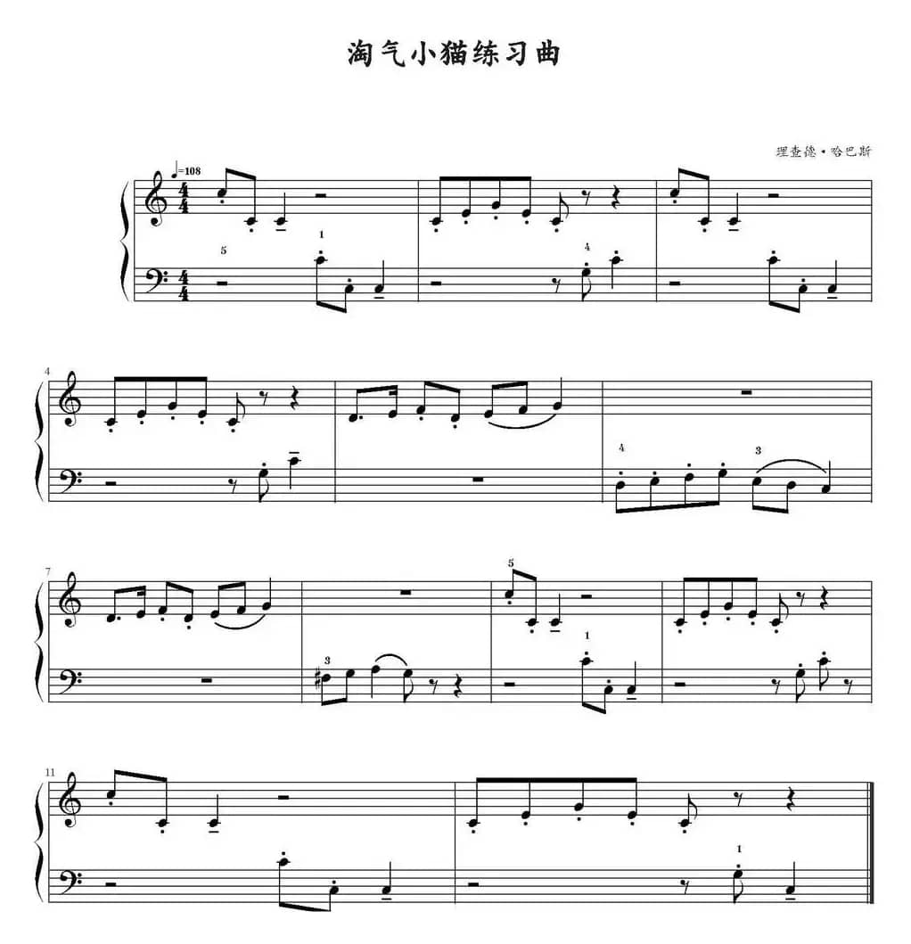 淘气小猫练习曲