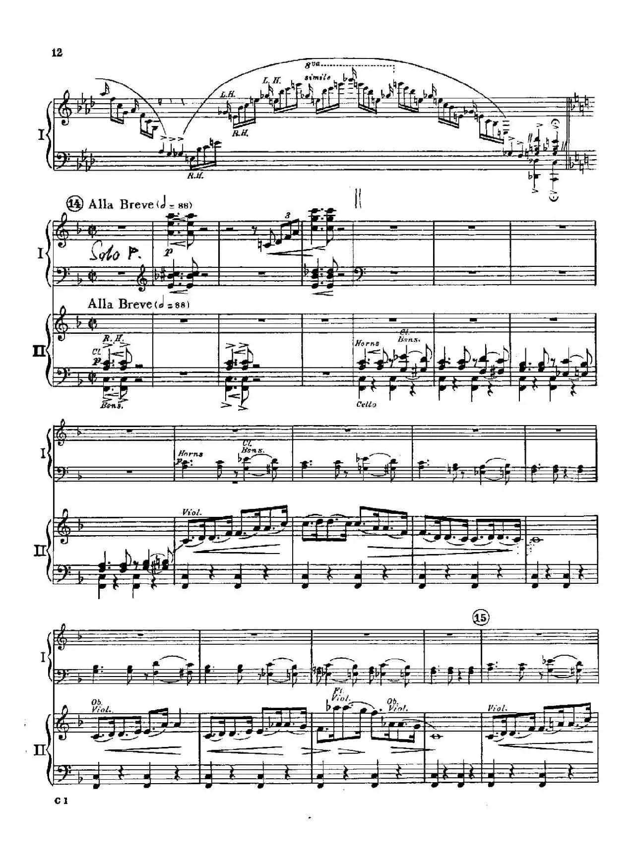 F大调爵士钢琴协奏曲（美版双钢琴原谱 P11—20）