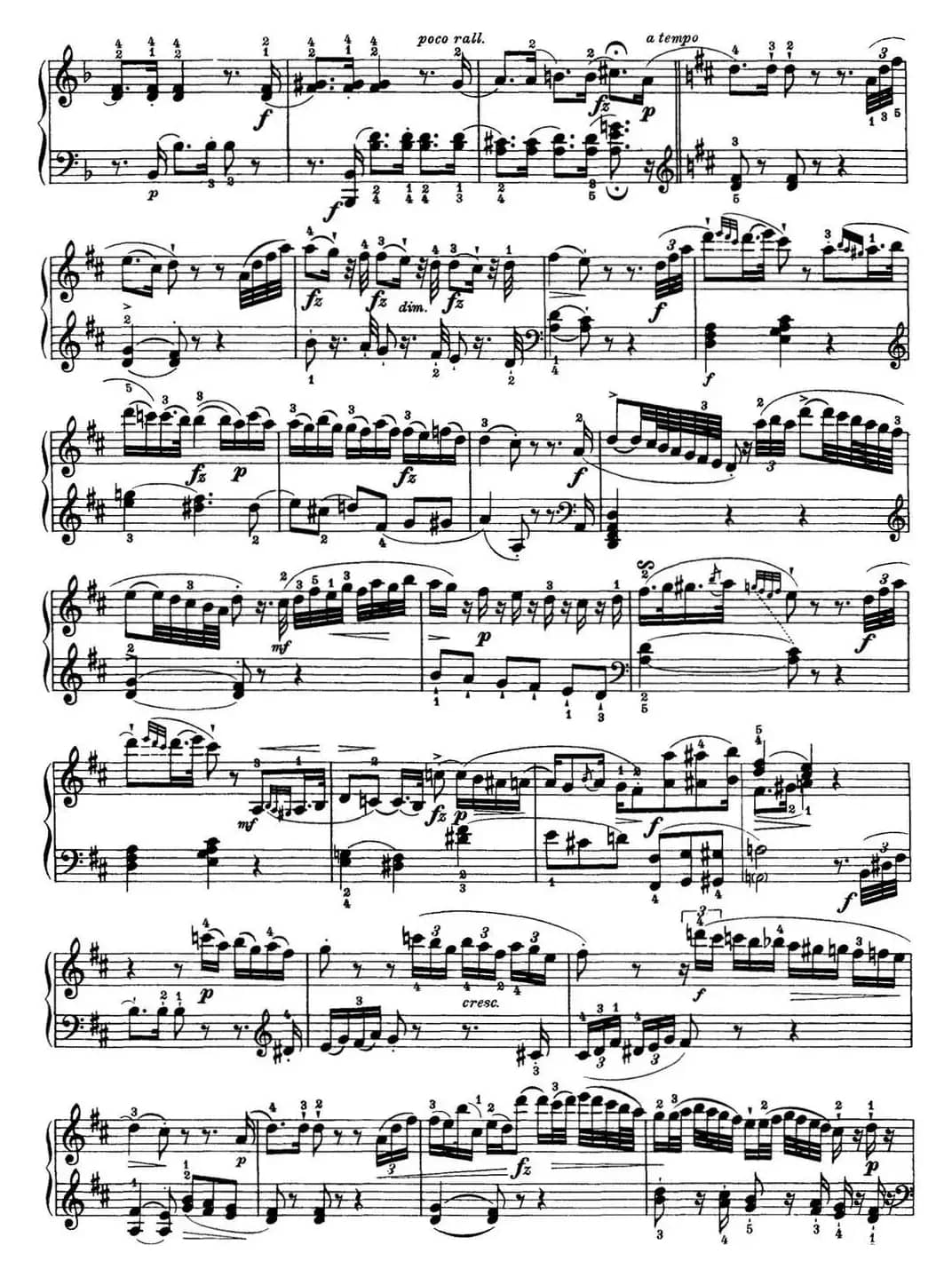 海顿 钢琴奏鸣曲 Hob XVI 42 in D major