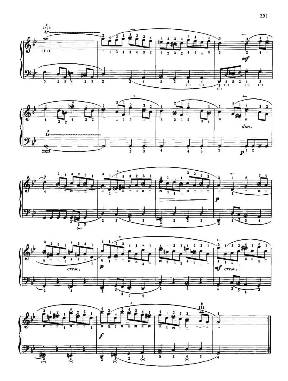 加伏特舞曲（巴赫曲、陈剑一改编版、带指法）