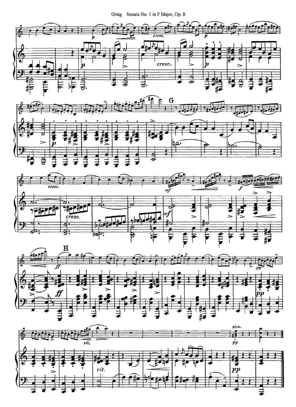 Violin Sonata No.1 Op.3（小提琴+钢琴伴奏）