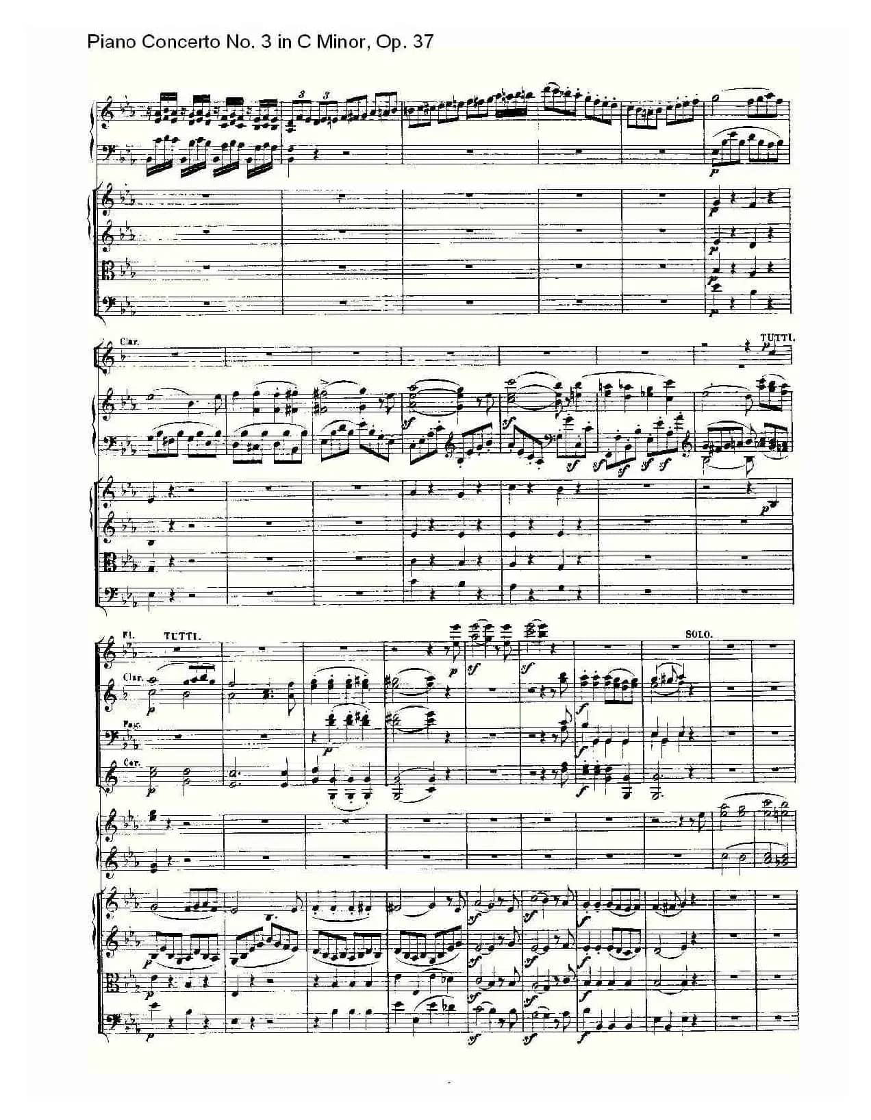 C小调钢琴第三协奏曲 Op.37  第一乐章