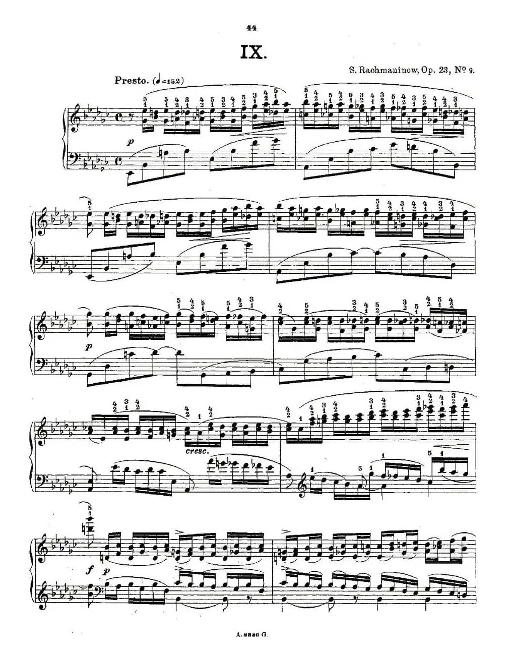 10首《前奏曲》之九（Rachmaninoff 10 Preludes, Op.23）