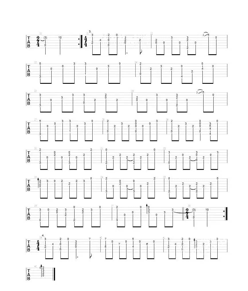 Wind Song（指弹谱）