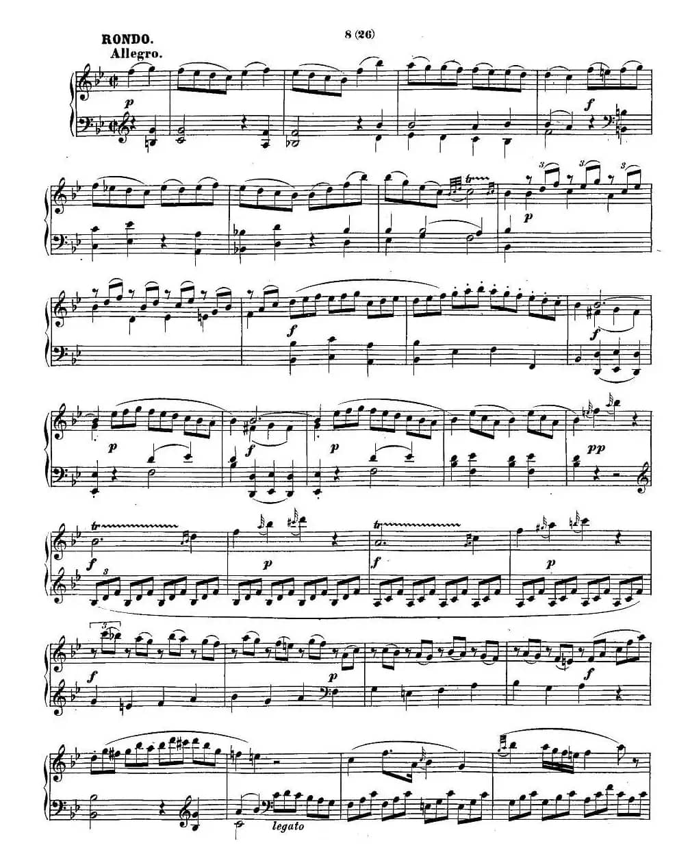 降B大调第三钢琴奏鸣曲 KV.281 