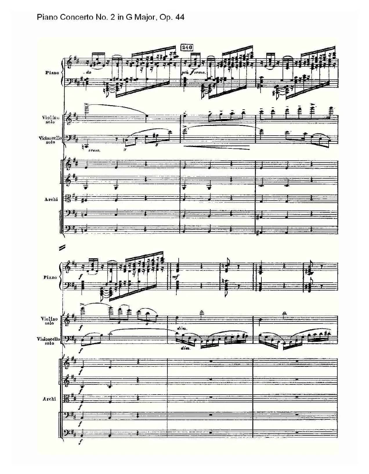 G大调第二钢琴协奏曲, Op.44第二乐章