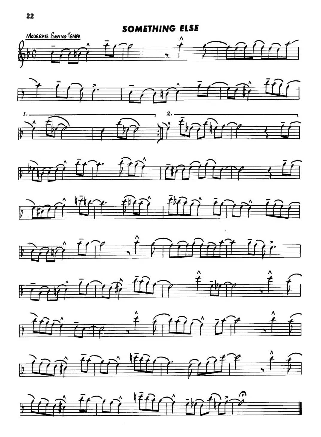 Basic Jazz Conception for saxophone（SOMETHING ELSE）