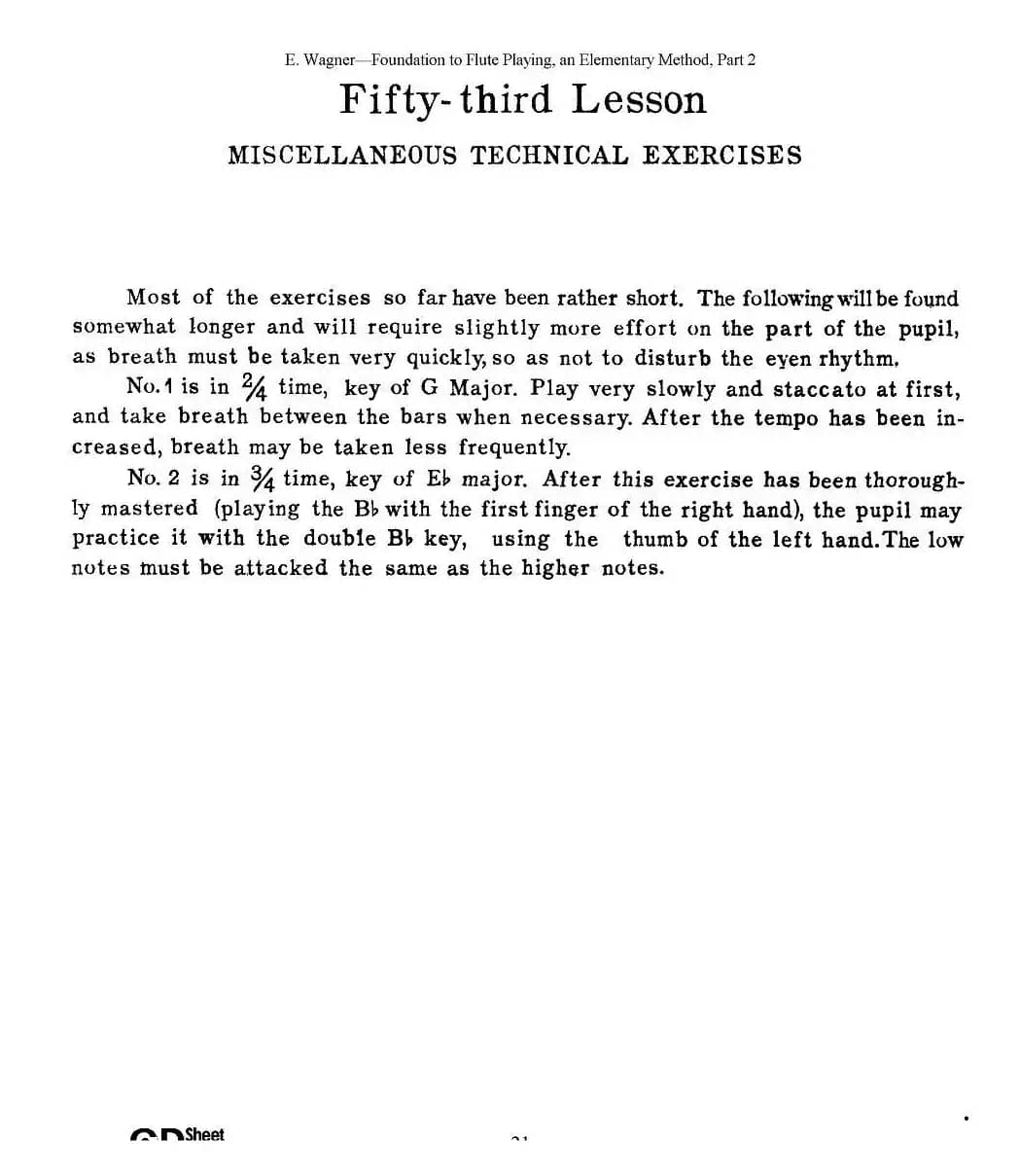 长笛演奏基础教程练习（53—59）