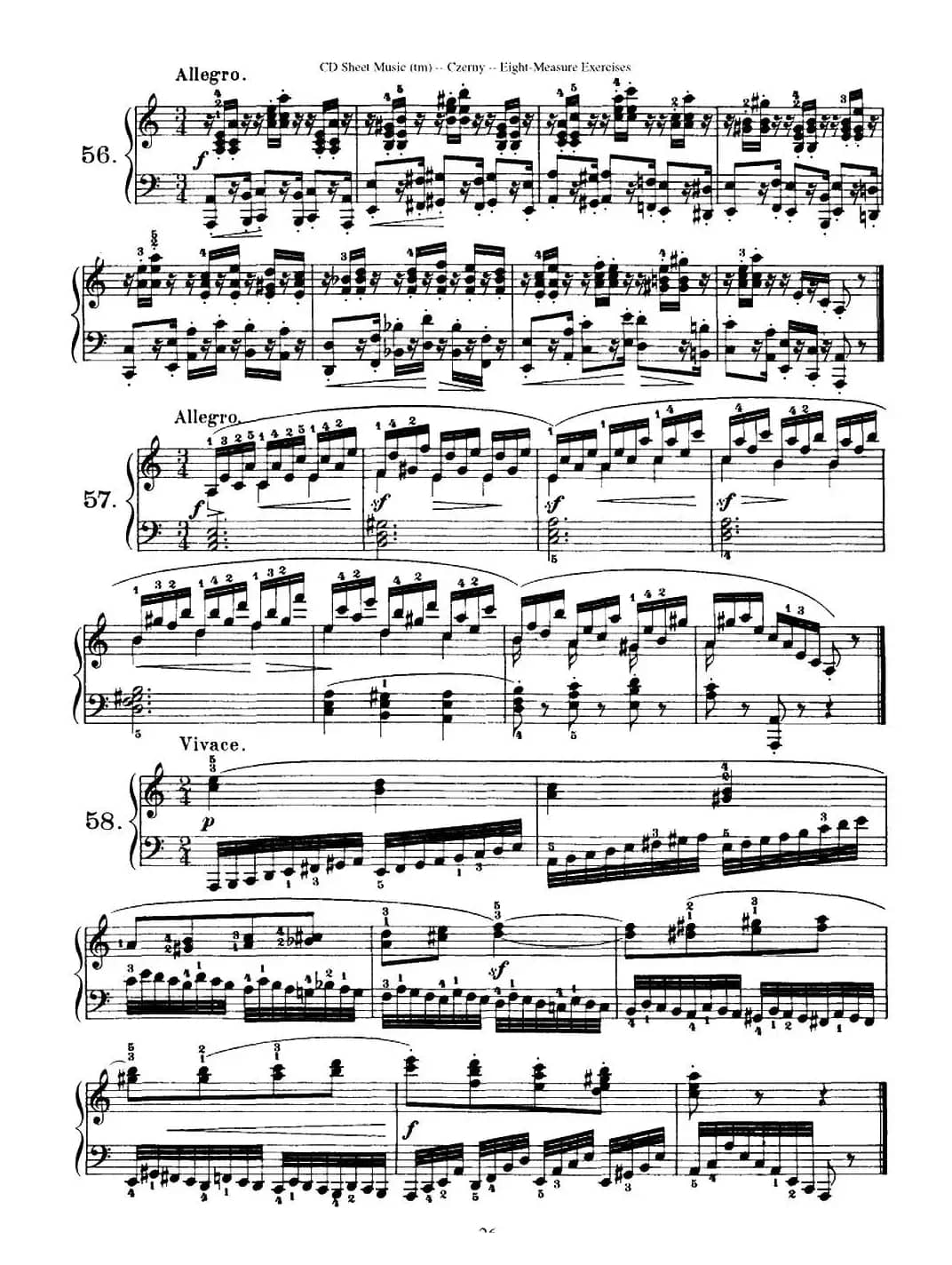 160 Eight- Measure Exercises.Op.821（车尔尼160首钢琴八小节练习曲（54——71））