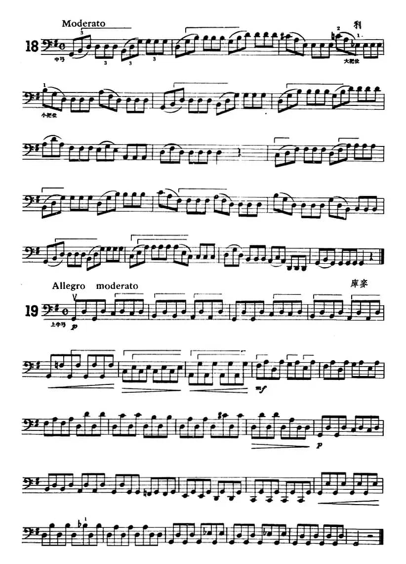 大提琴练习曲：大把位（16—21）