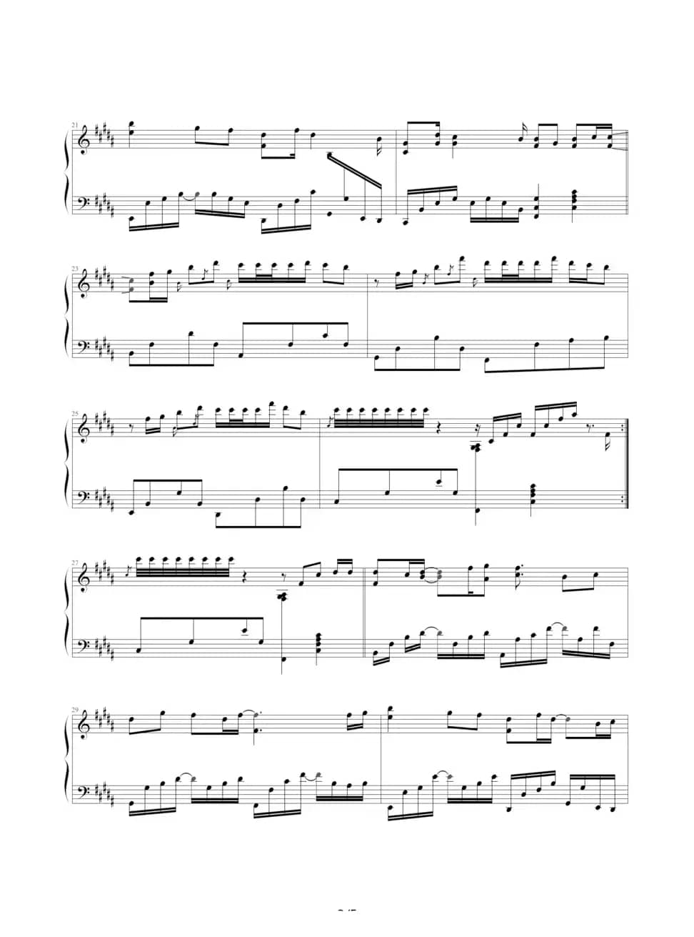 发如雪（《蛐蛐钢琴网》2个版本）