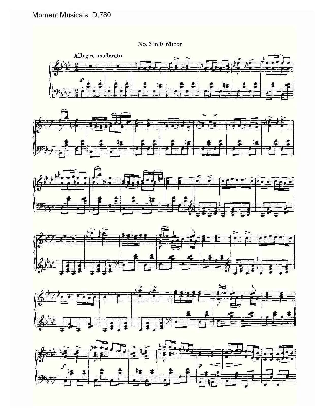 Moment Musicals D.780（6首音乐瞬间）