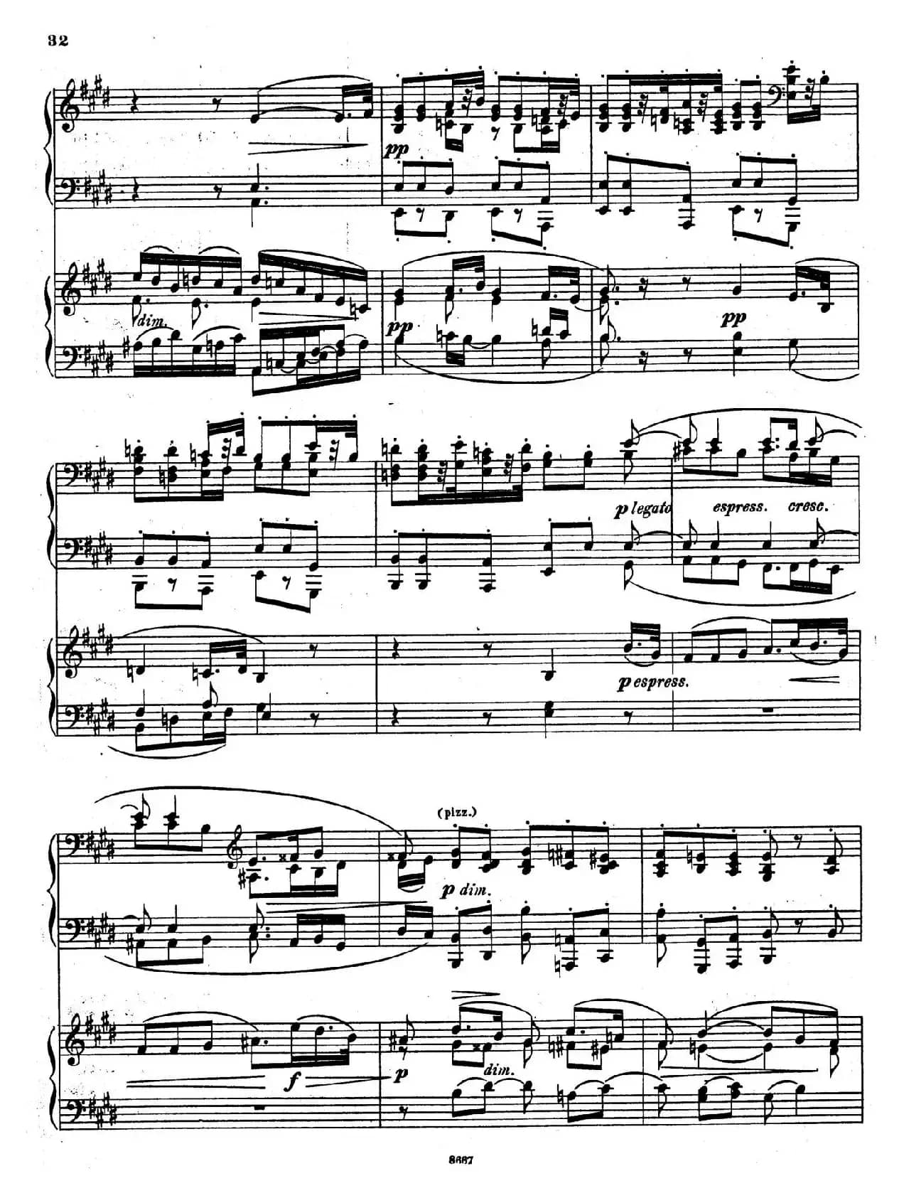 Symphony No.4 in e Minor Op.98（e小调第四交响曲·双钢琴）