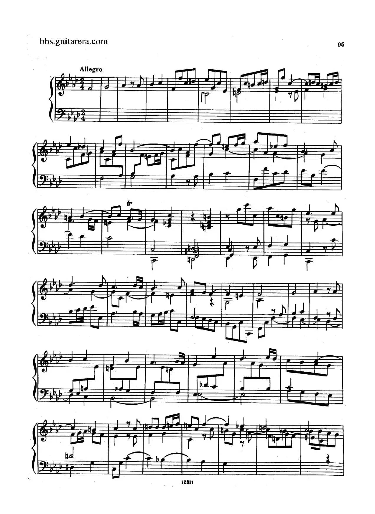 Suite No.8 in f Minor HWV 433（f小调第八组曲）