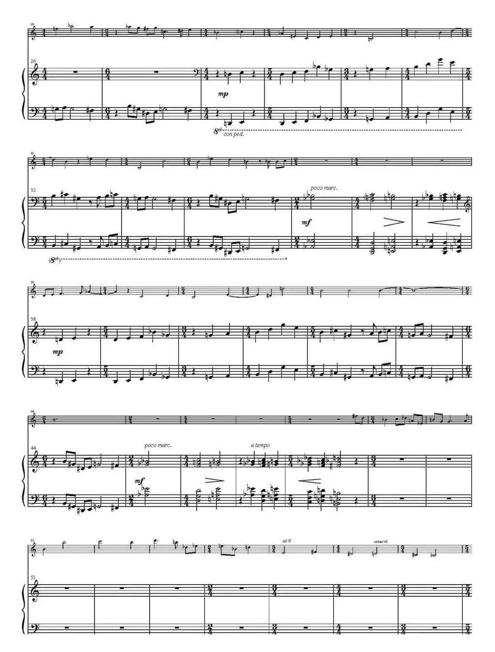 Sonata Poema aenigmaticum（小提琴+钢琴伴奏、3rd movement）